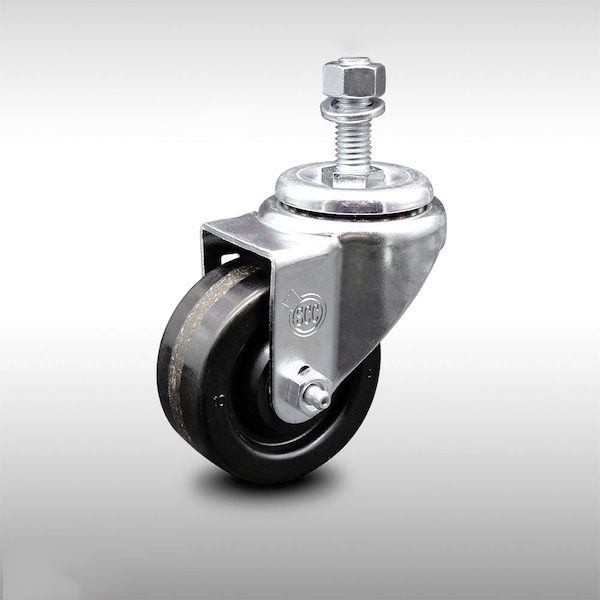 3 Inch SS Phenolic Wheel Swivel 1/2 Inch Threaded Stem Caster
